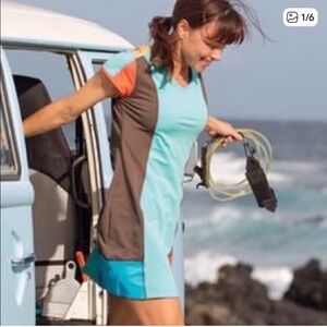 Title Nine Gidget Color Block athleisure tennis golf dress sporty hiking Size S